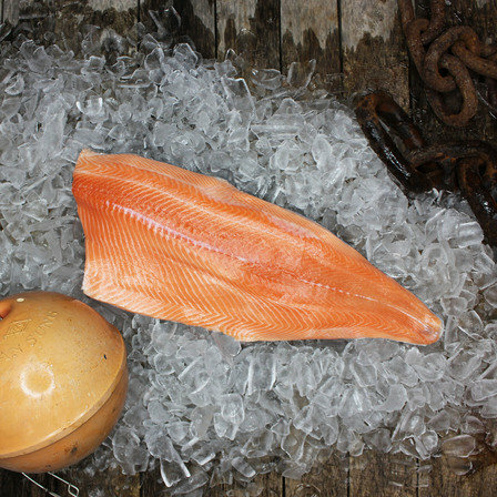 Frozen NZ King Salmon Fillet (Skin On Bone In) EA